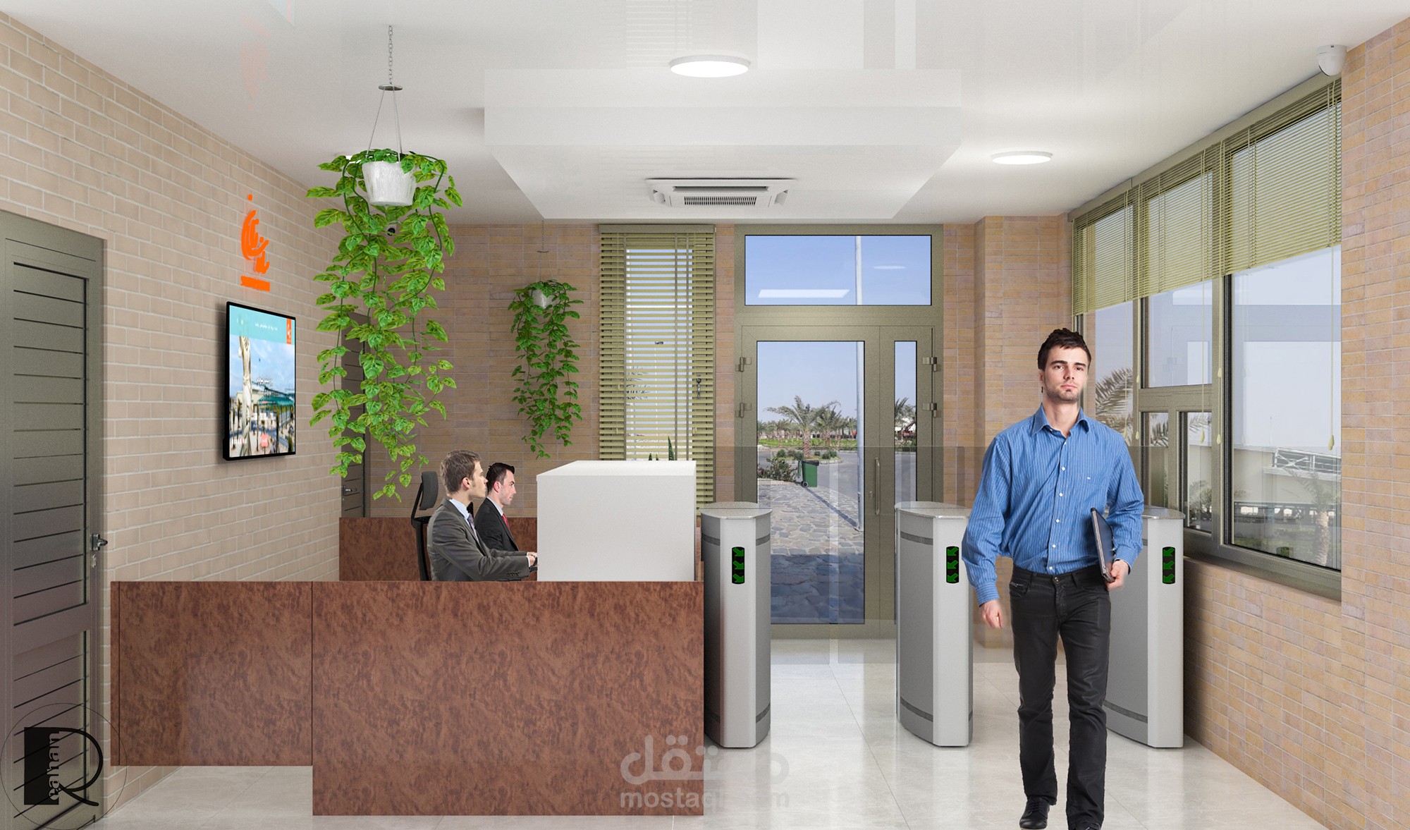 تصميم مدخل الشركة