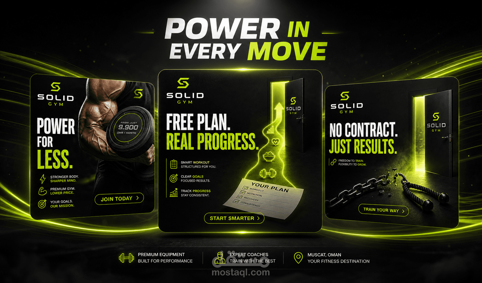 تصميمات سوشيال ميديا - Solid Gym