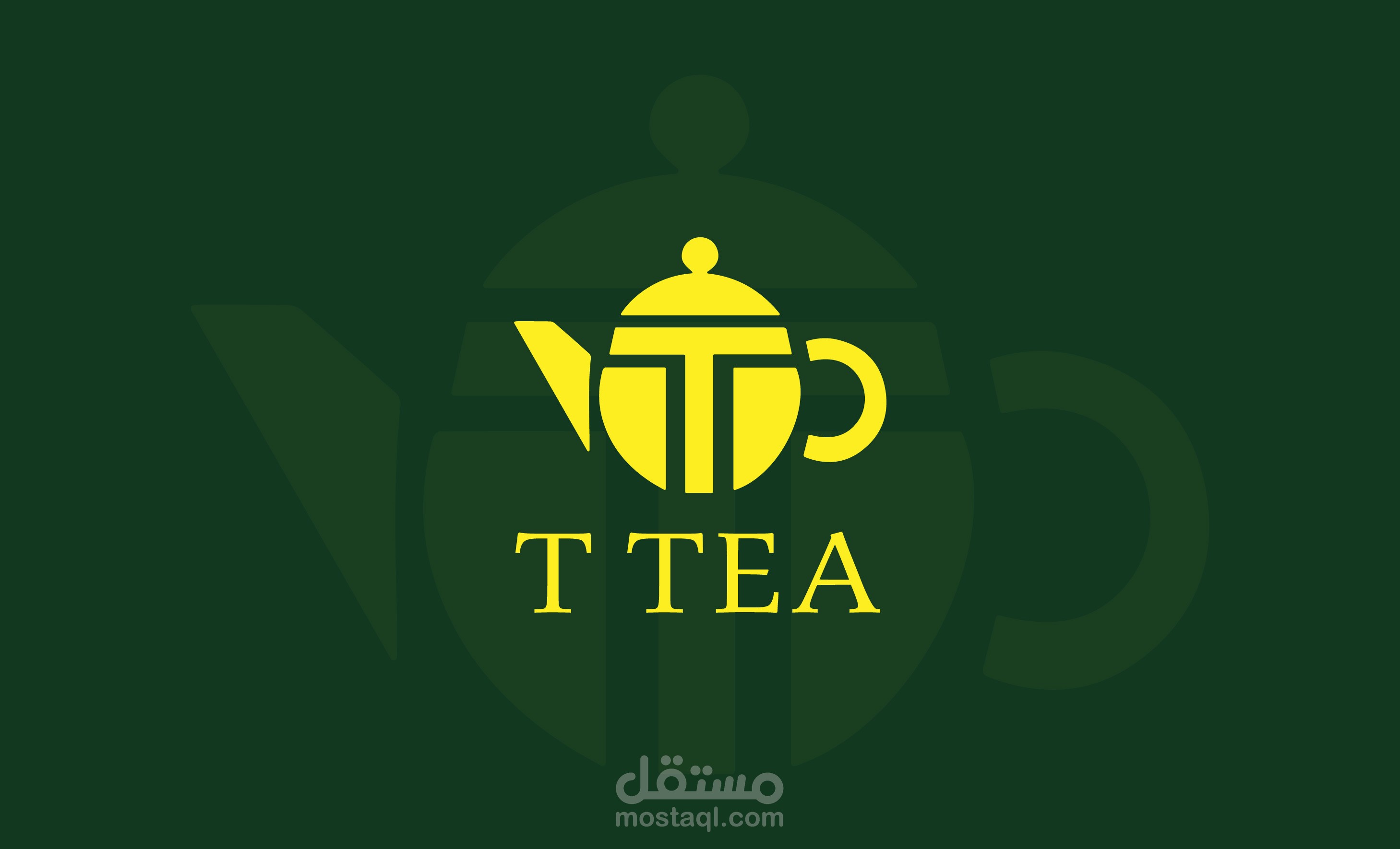 تصميم شعار هوية بصرية - T TEA