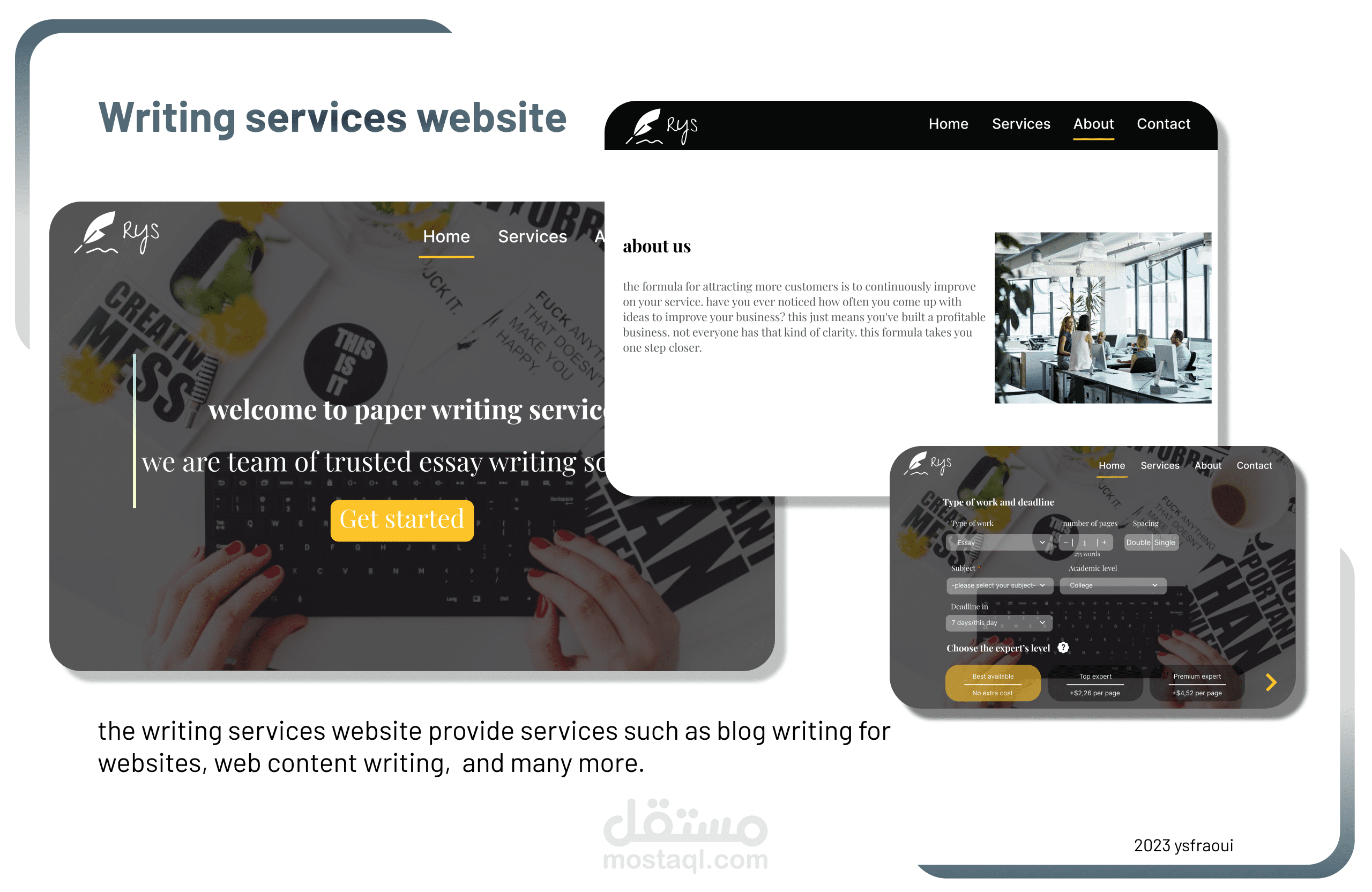 copywriting services website