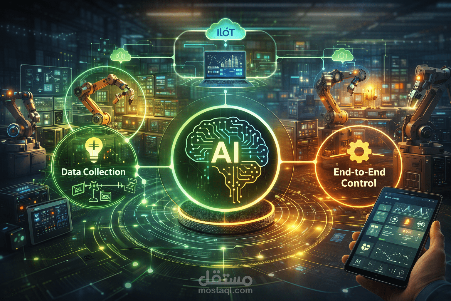 AI & IIoT-Based End-to-End Optimized Production for Multi-Stage Factories