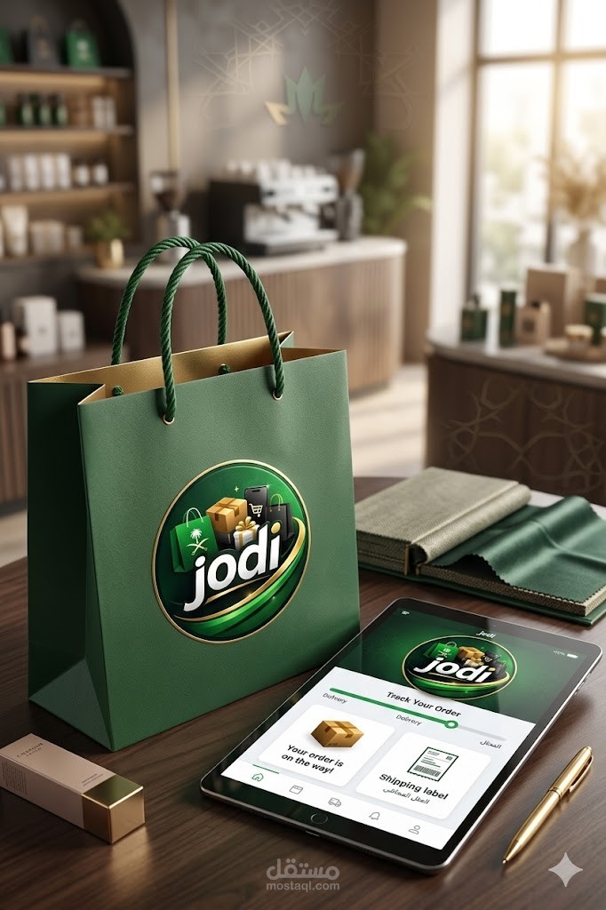 تصميم شعار وبناء هوية بصرية كاملة لمتجر إلكتروني