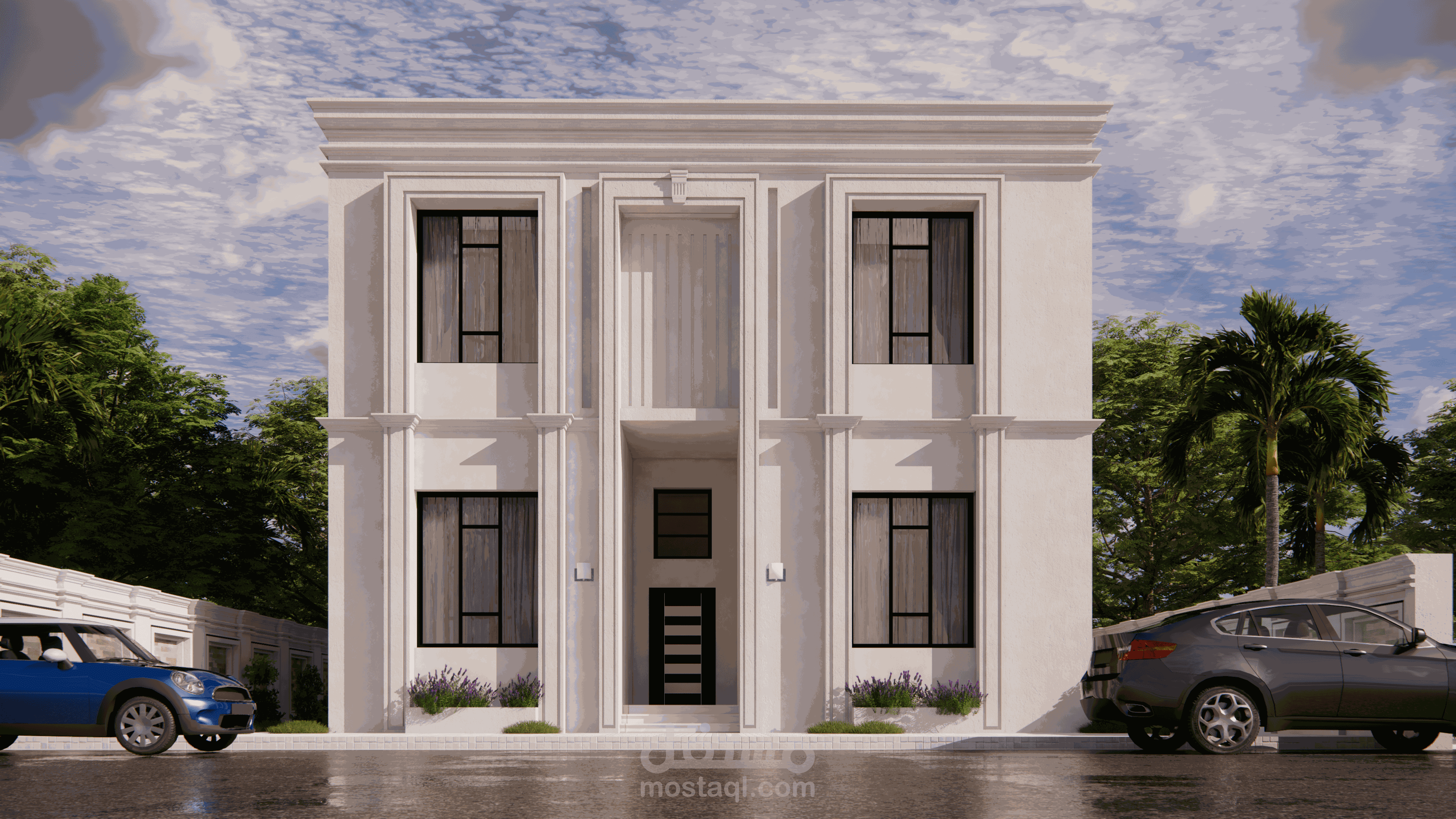 تصميم واجهة نيوكلاسيك فى السعودية