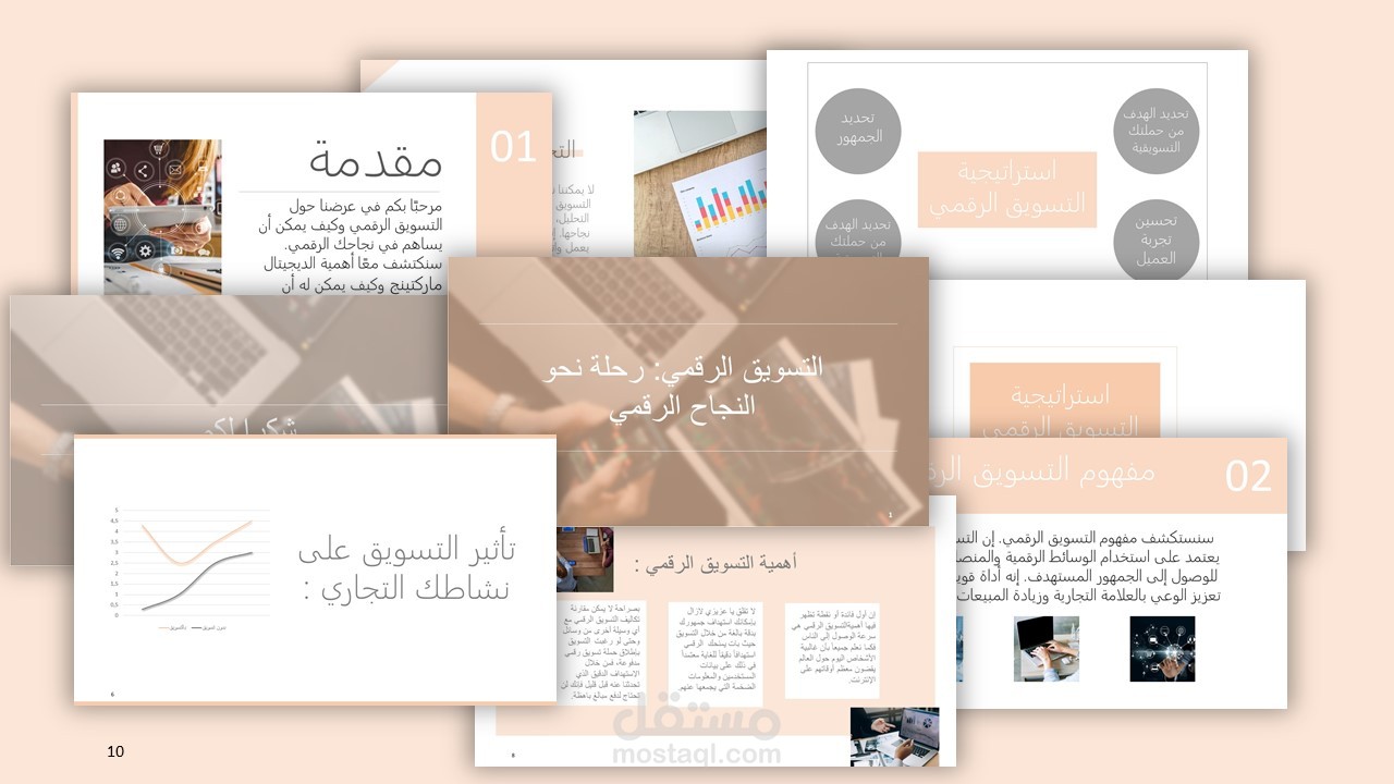 عرض تقديمي احترافي حول أهمية التسويق الرقمي