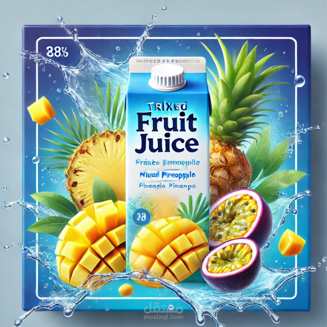 اعلان عصير منعش بواسطه الذكاء الاصطناعي