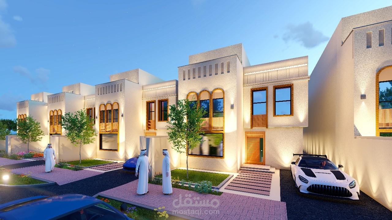 واجهات فيلا على الطراز الحجازى