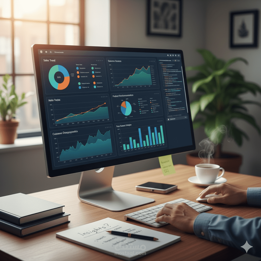 تصميم لوحات تحكم وتحليل بيانات احترافي باستخدام Excel وPower BI