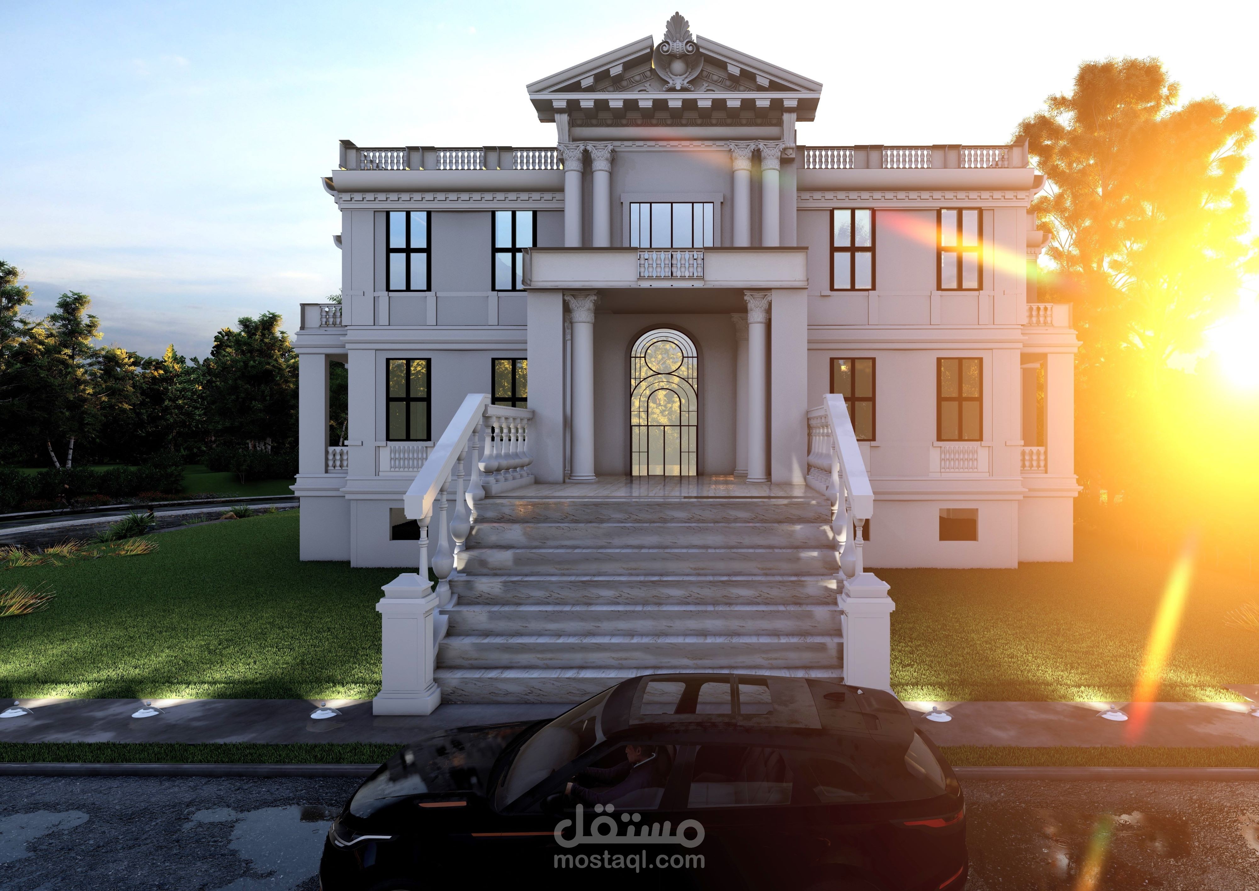 تصميم قصر نيو كلاسيك