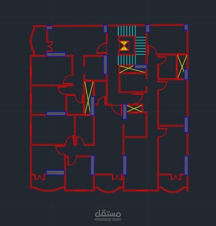 نوته حسابيه لبرج تجاري سكني مكزن من 12 طابق