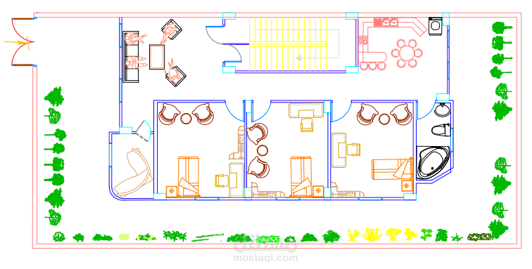 اعاده تصميم وفرش منزل 75 متر
