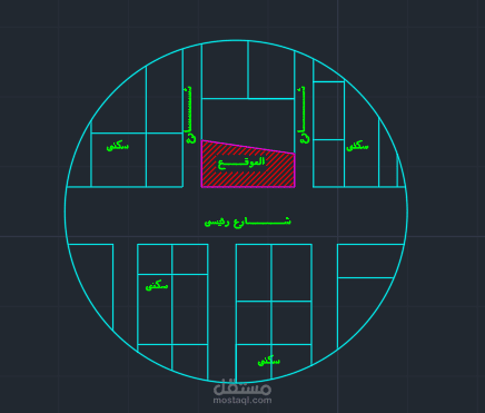 تقسيم معماري لبرج سكني 260متر