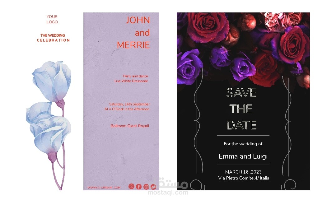 يمكنني تصميم بطاقات دعوه