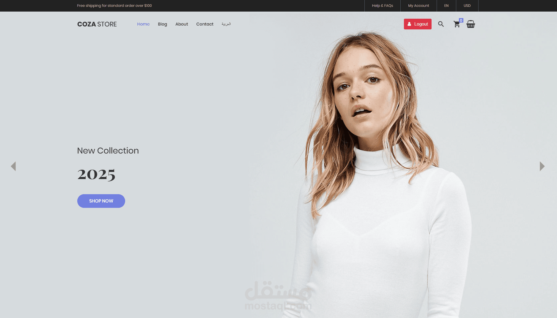 موقع للتجارة الالكترونية (Ecommerce Website)