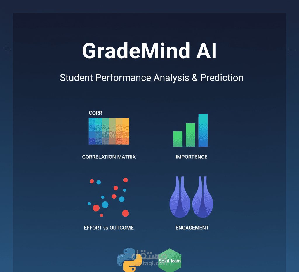 GradeMind: نظام ذكاء اصطناعي متكامل لتحليل وتوقع أداء الطلاب (Machine Learning)