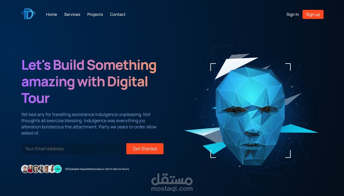 Website for Digital Tour Company