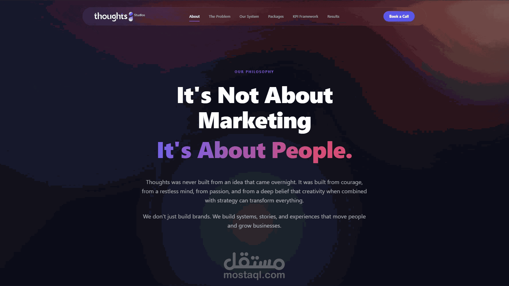 موقع شركة ثوتس ستوديوز (Thoughts Studios)