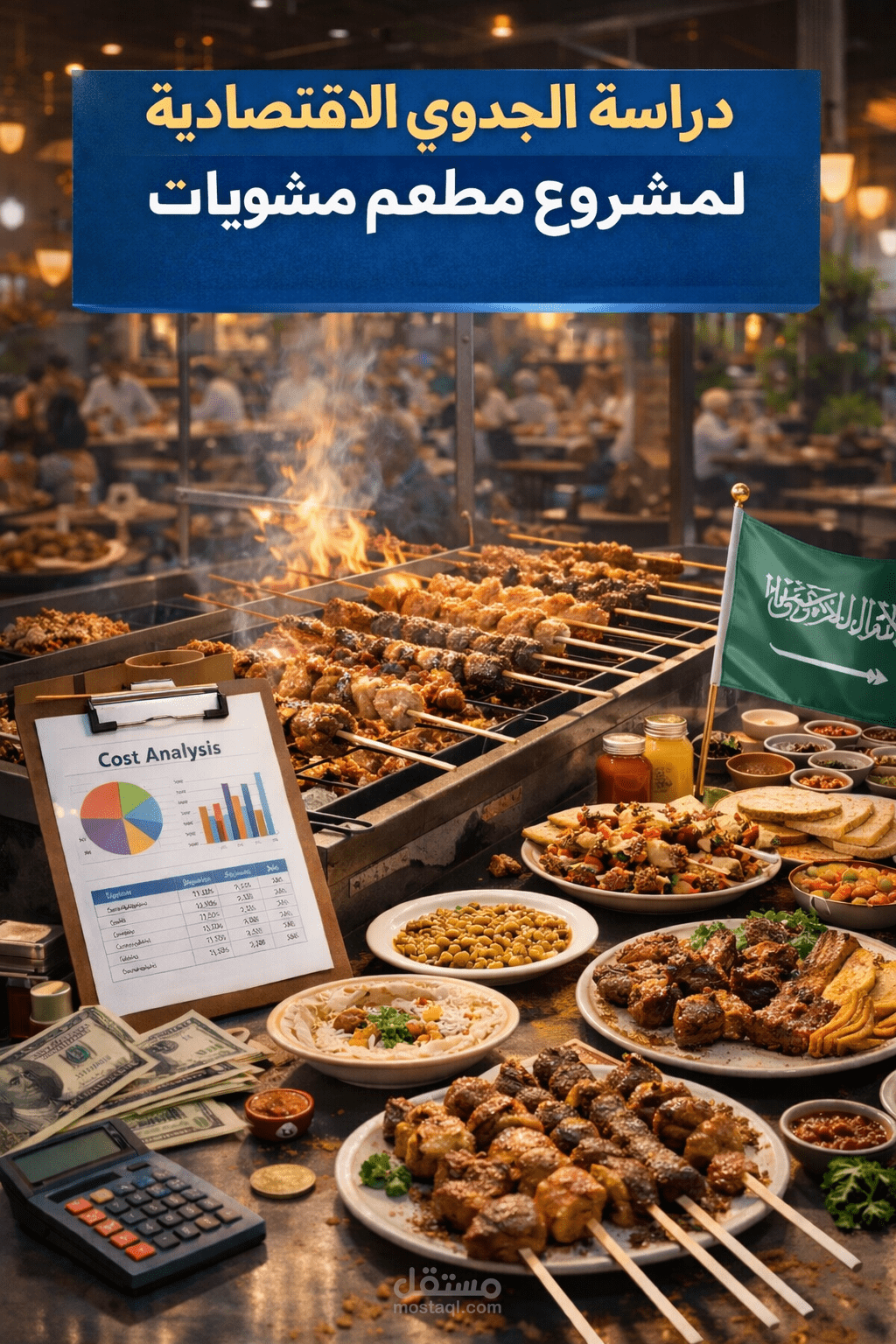 دراسة جدوى مشروع مطعم مشويات ـ الرياض - المملكة العربية السعودية