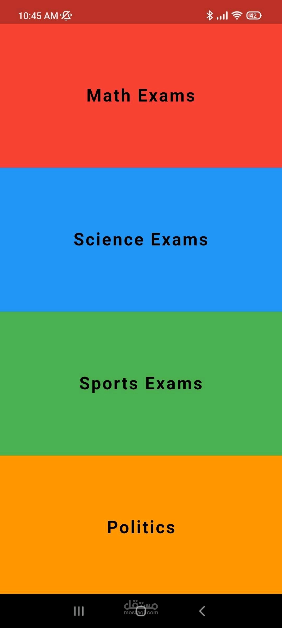 Quiz app with flutter