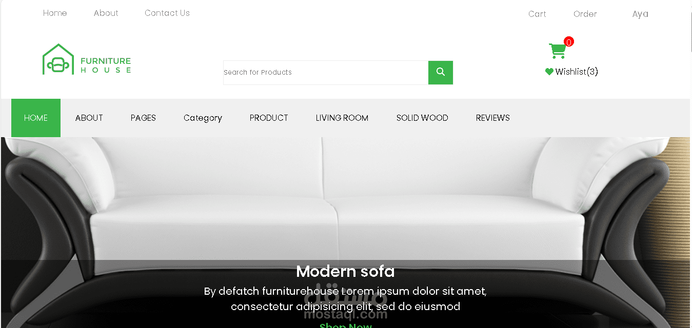 Furniture E-Commerce Website