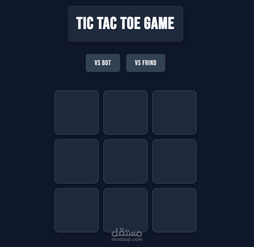 Tic Tac Toe Game || لعبة اكس او