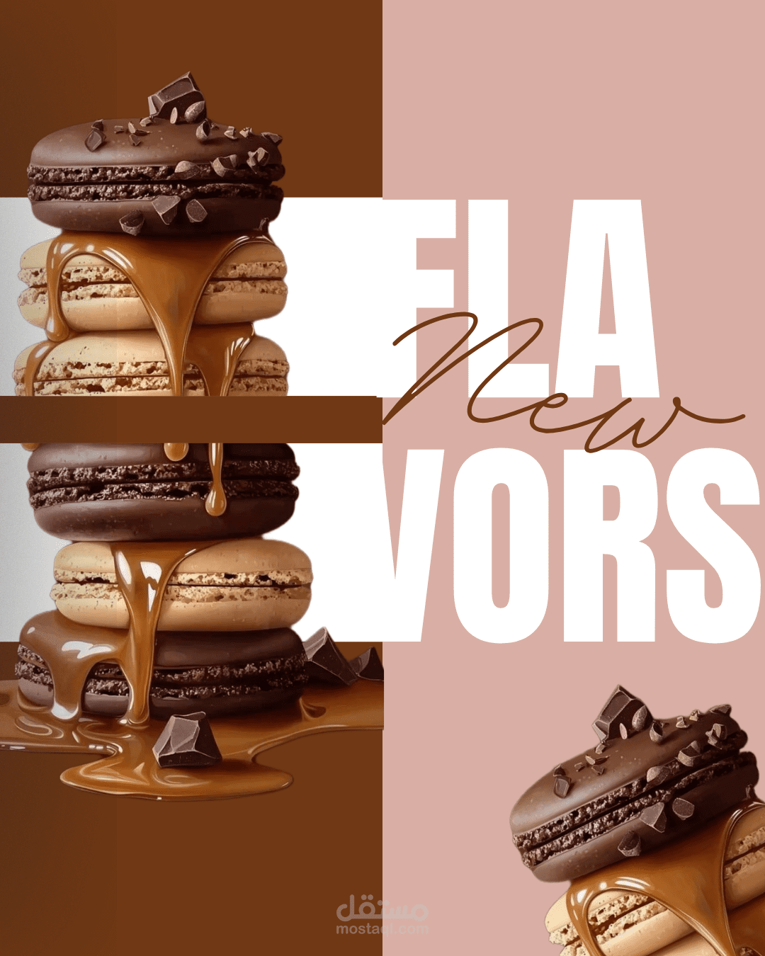 Elegant Chocolate & Caramel Dessert Poster