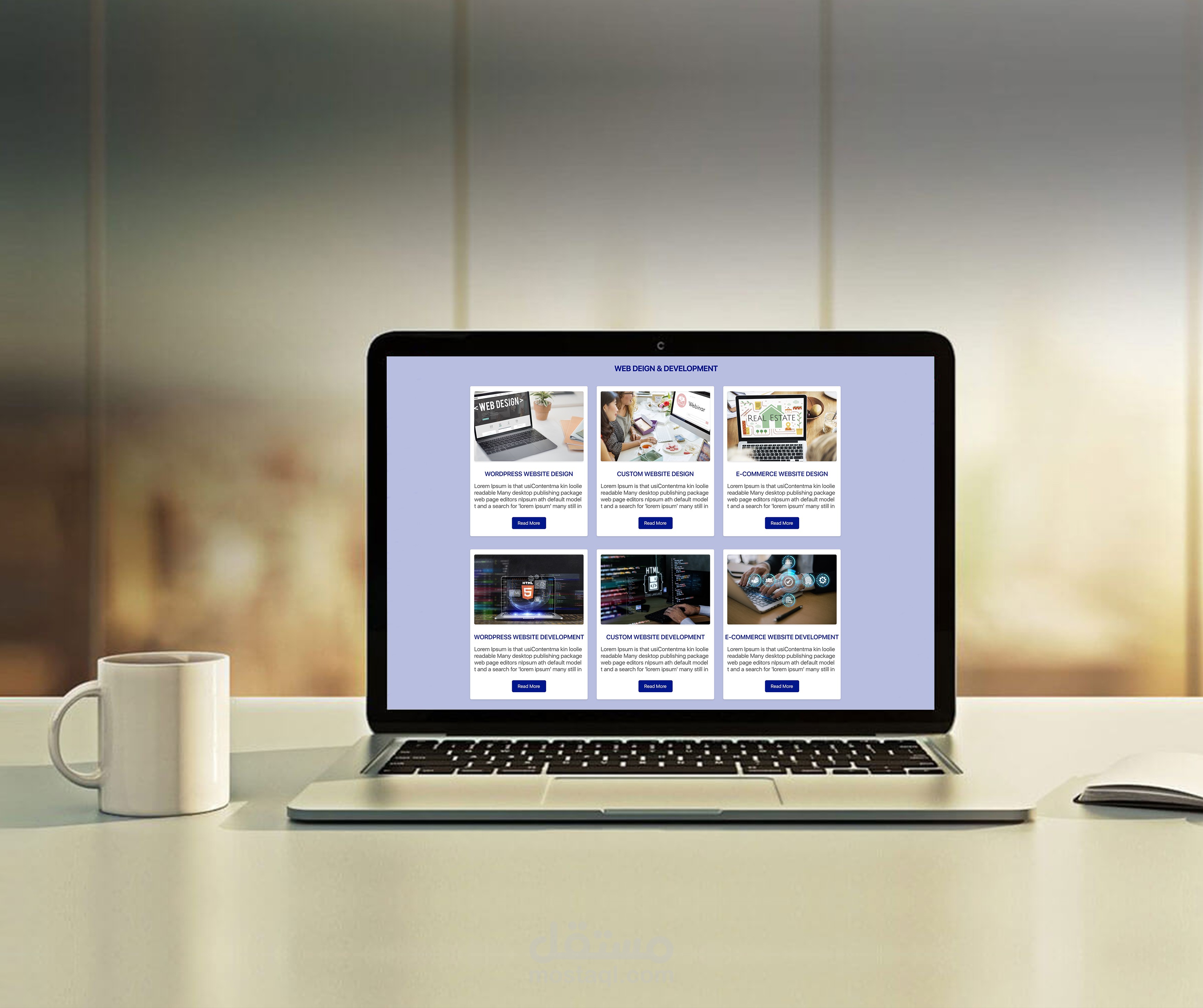 تصميم صفحة هبوط لموقع كورسات Landing Page Courses