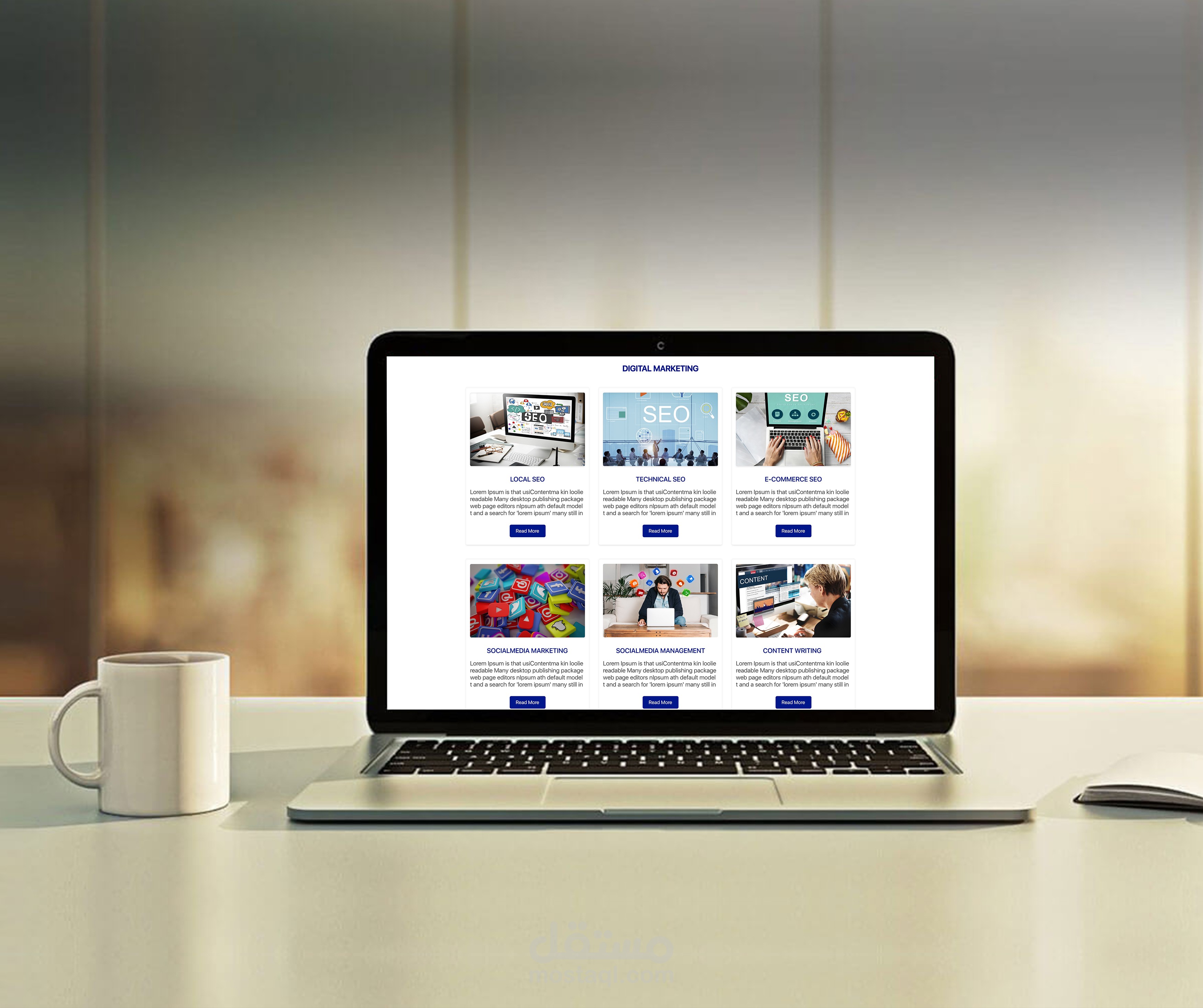 تصميم صفحة هبوط لموقع كورسات Landing Page Courses