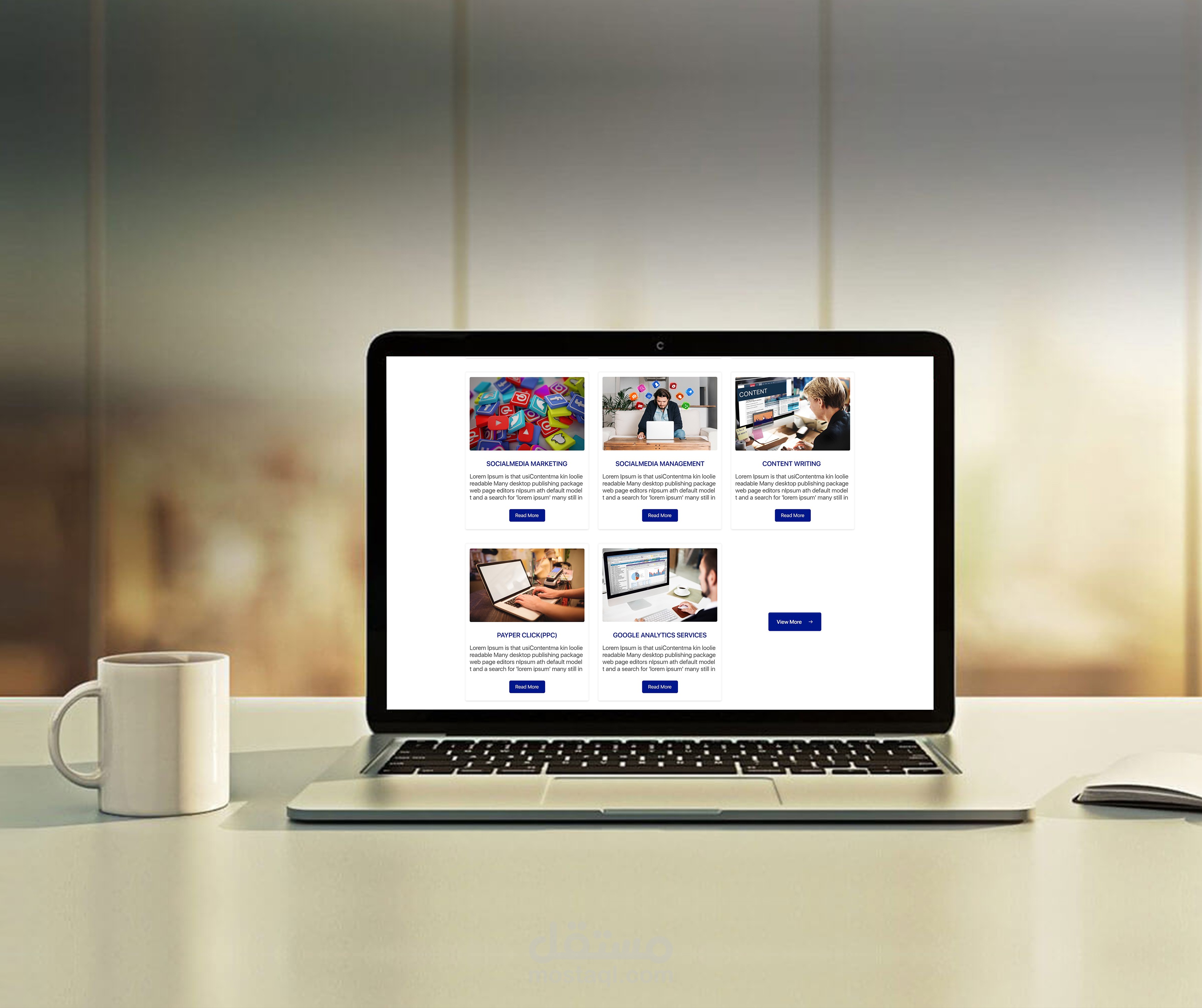 تصميم صفحة هبوط لموقع كورسات Landing Page Courses