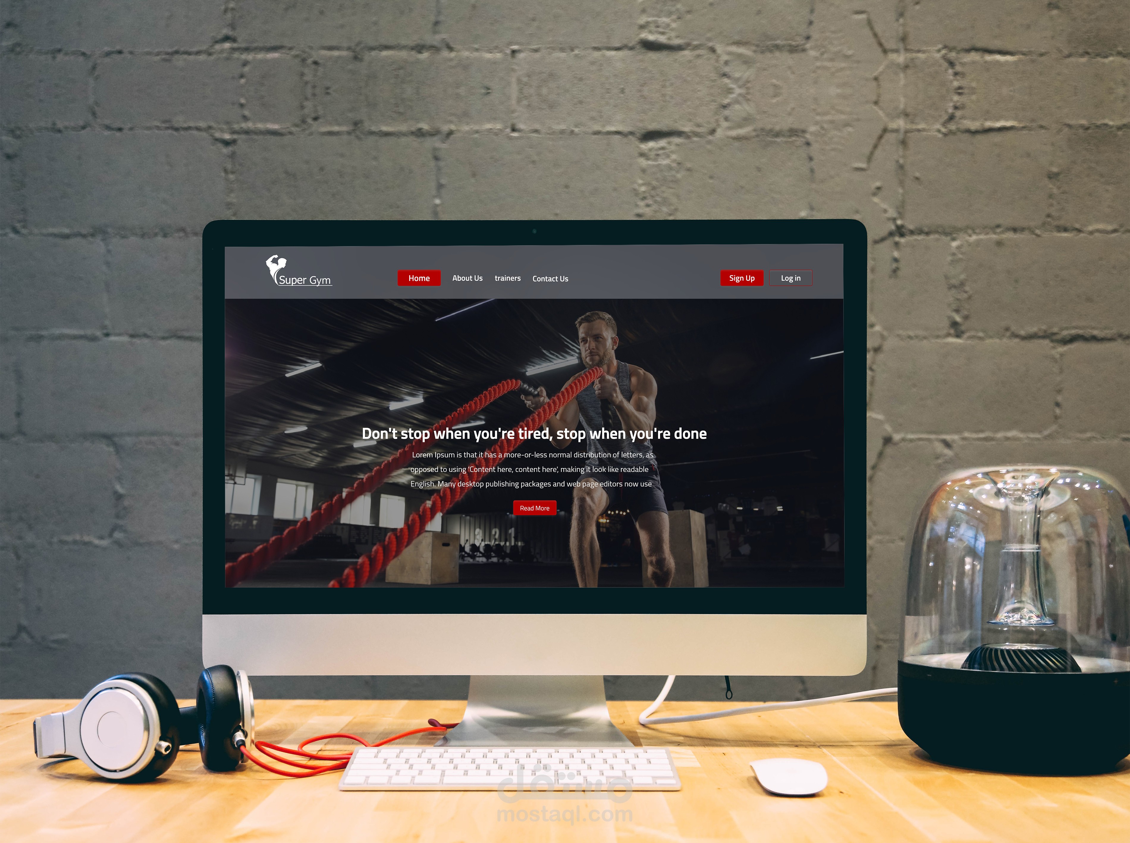 تصميم صفحة هبوط للجيم "Landing Page Gym"