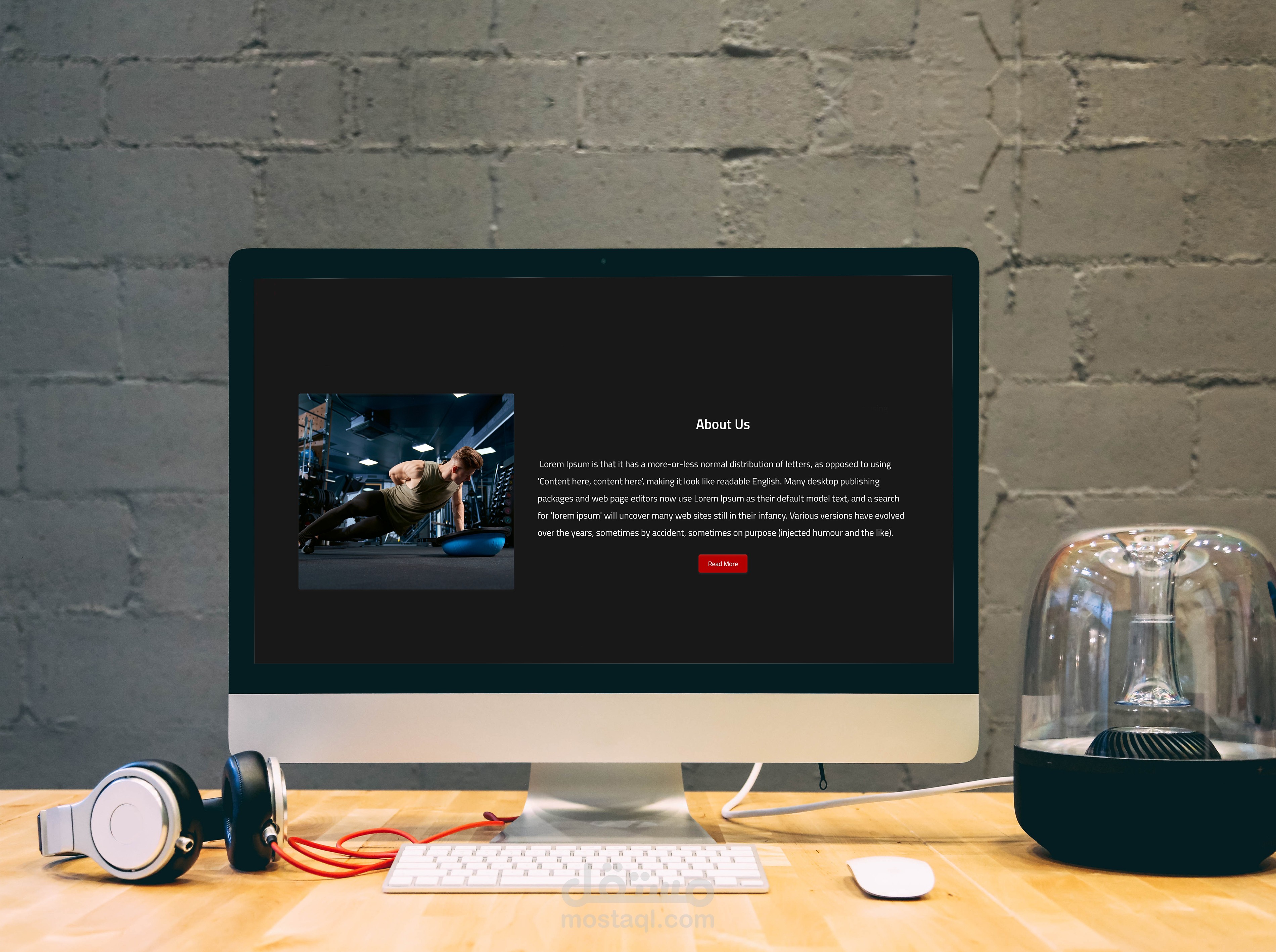 تصميم صفحة هبوط للجيم "Landing Page Gym"