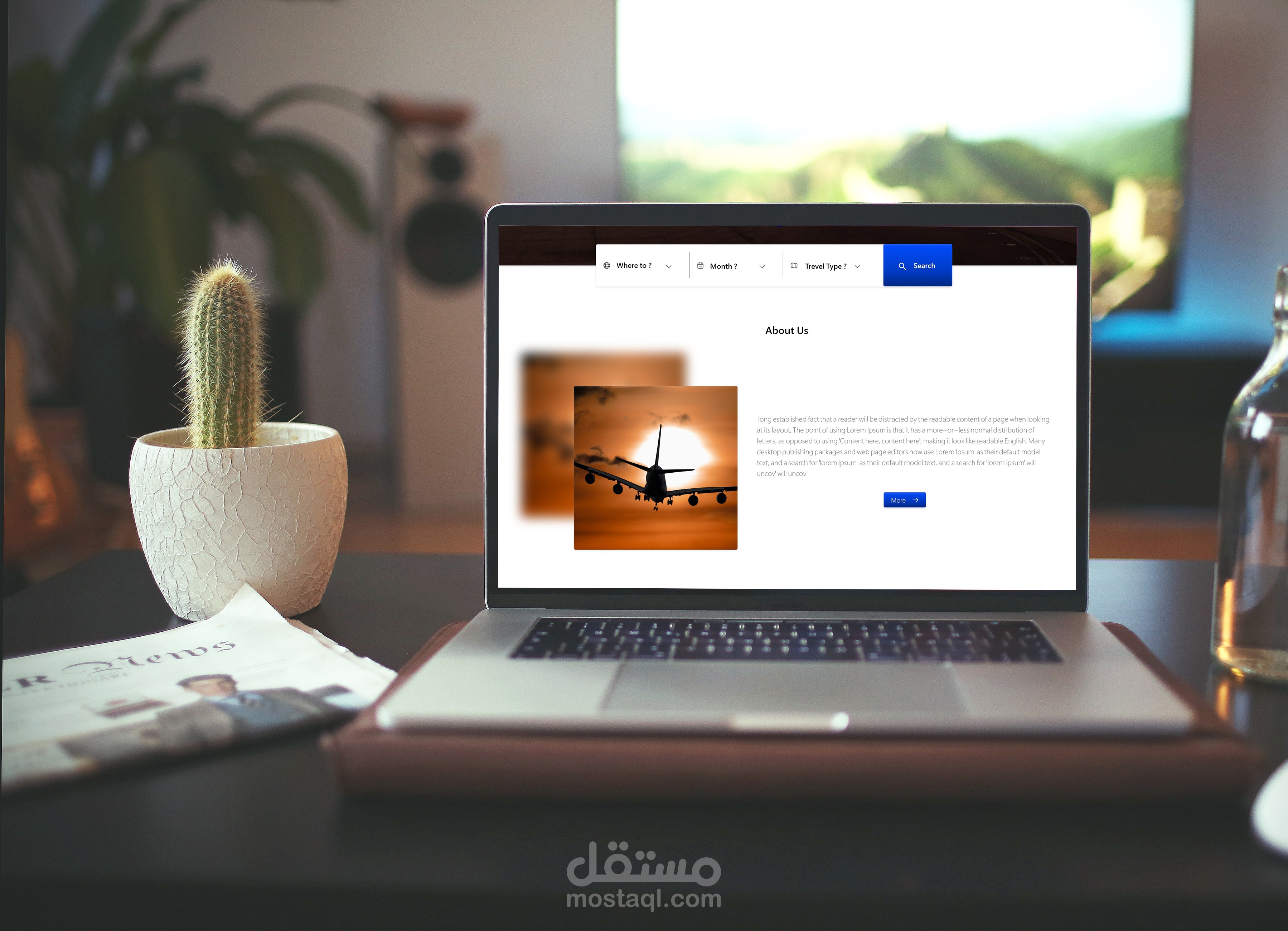 تصميم صفحة هبوط لشركة سفر "Landing Page Travel"
