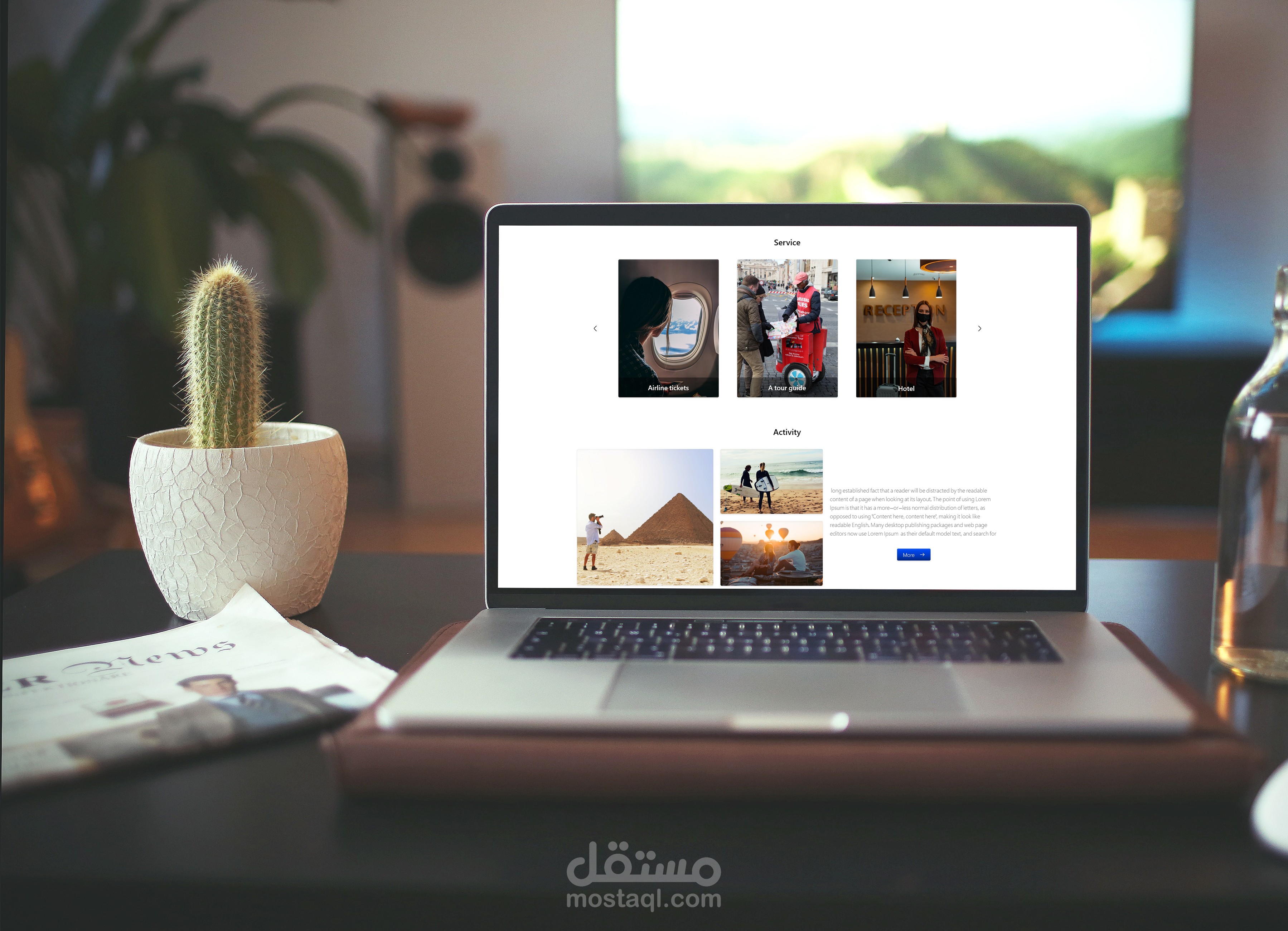 تصميم صفحة هبوط لشركة سفر "Landing Page Travel"