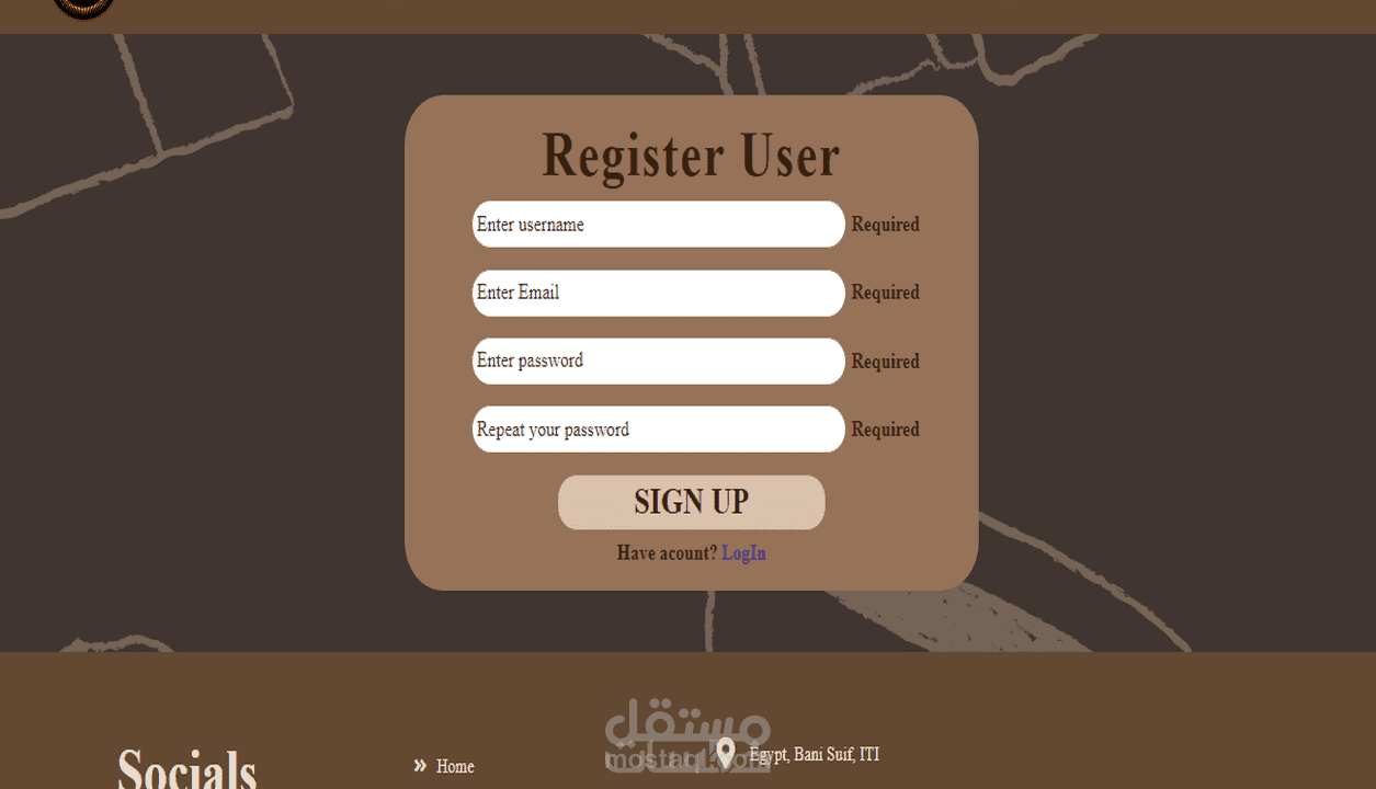 تصميم UI للمواقع المختلفة