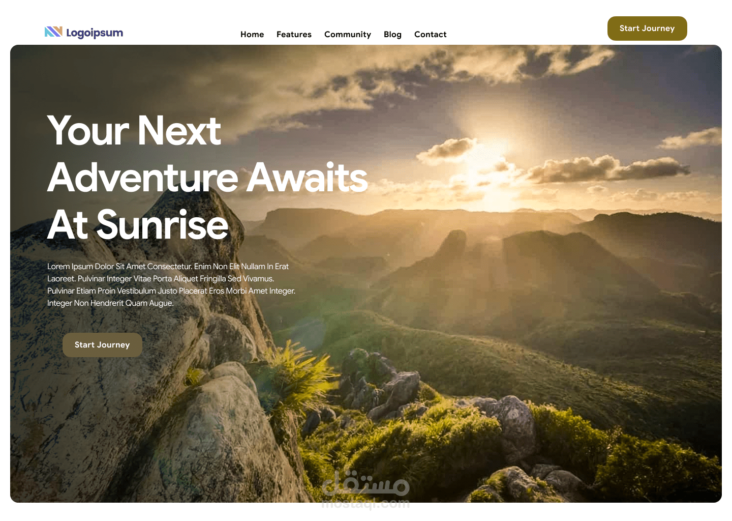 تصميم واجهة مستخدم لصفحة هبوط سياحية - Landing Page