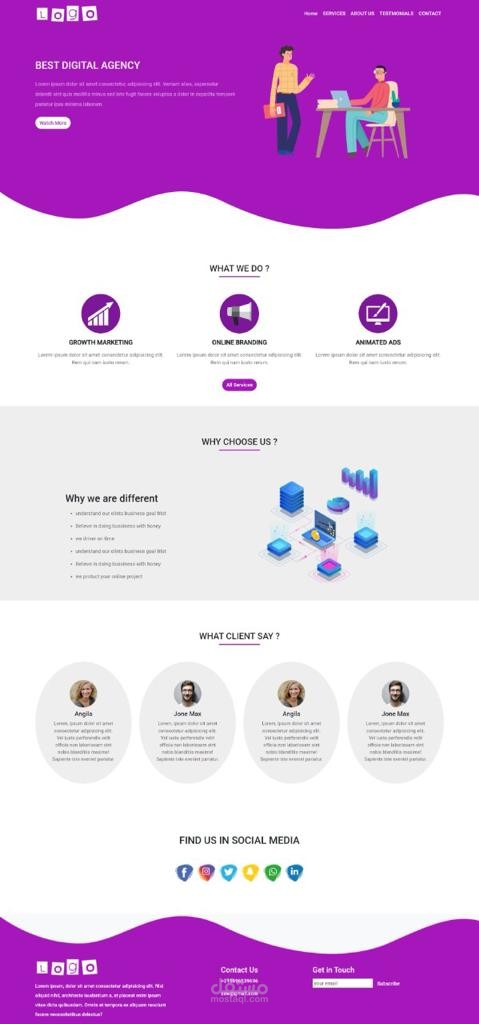 landing page
