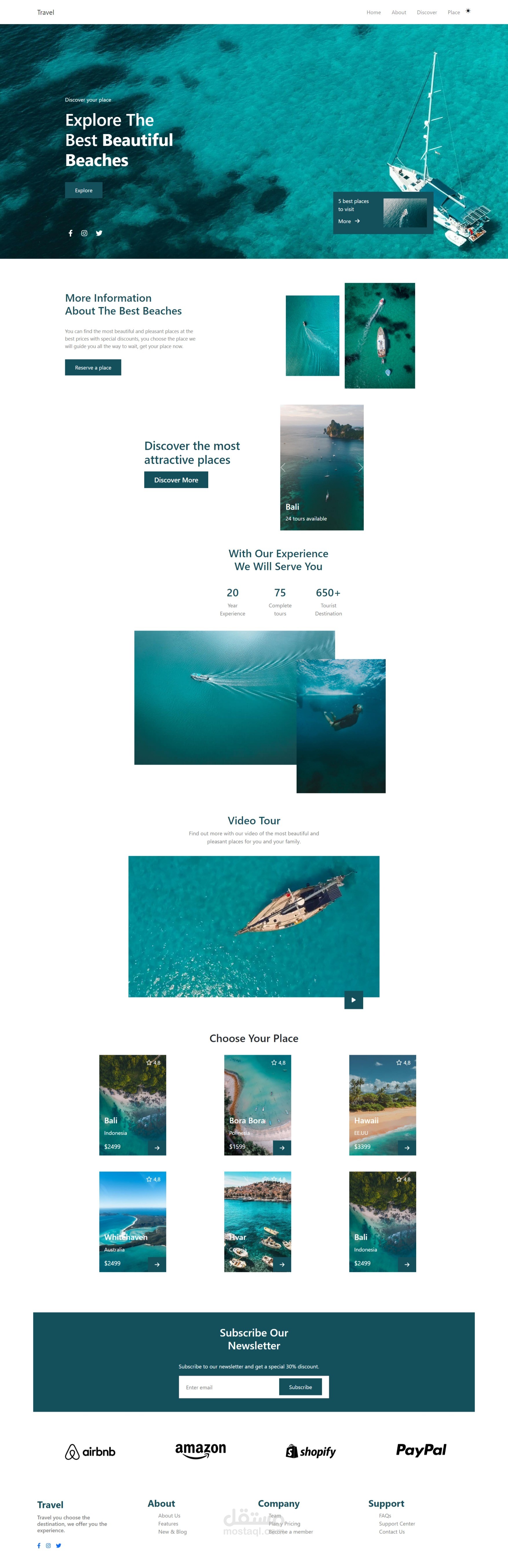 travel website