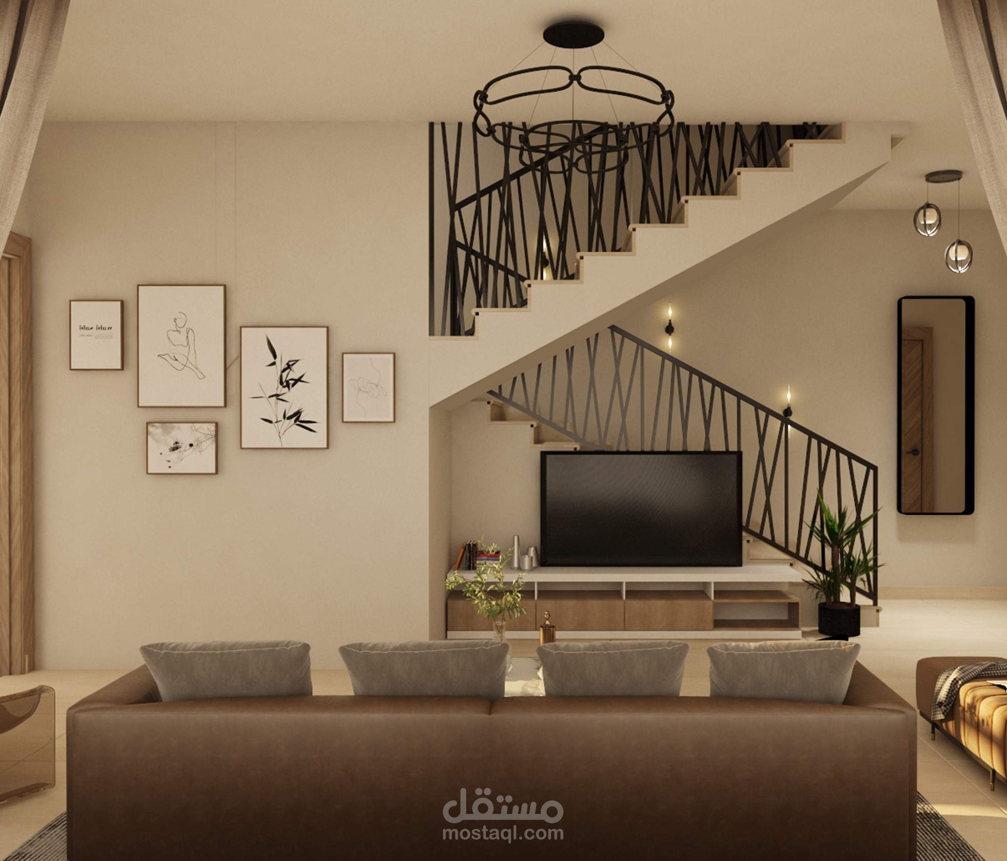 تصميم وحدة دوبلكس فى مصر