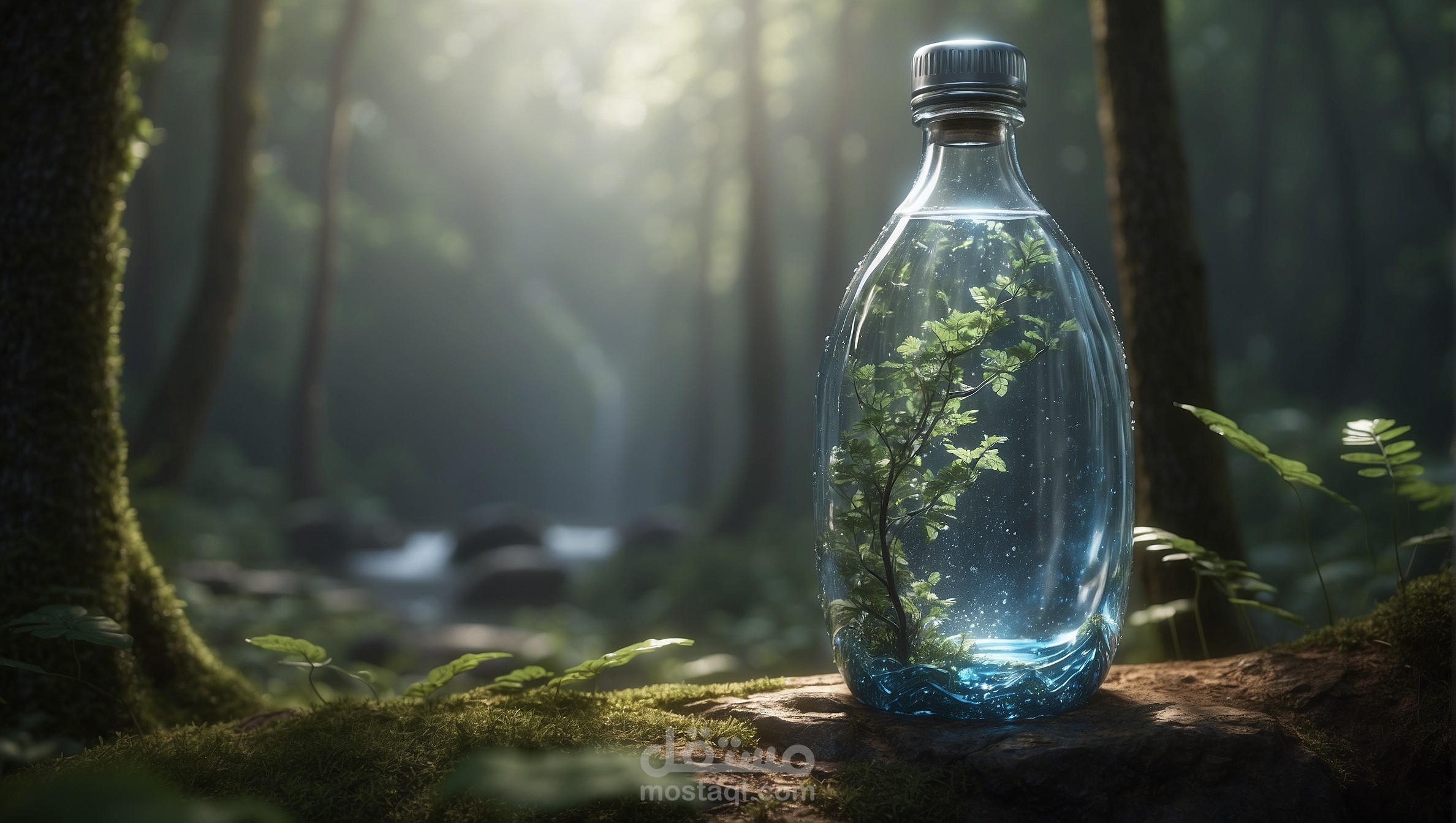 تصميم زجاجة مياه بالذكاء الاصطناعي