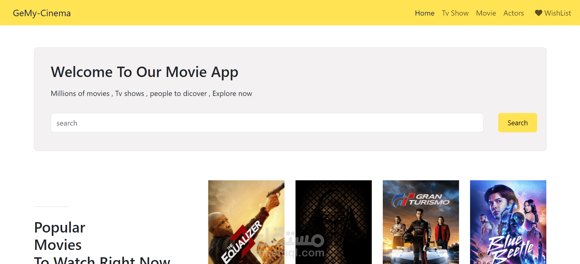 تصميم موقع افلام بواسطه انجولار