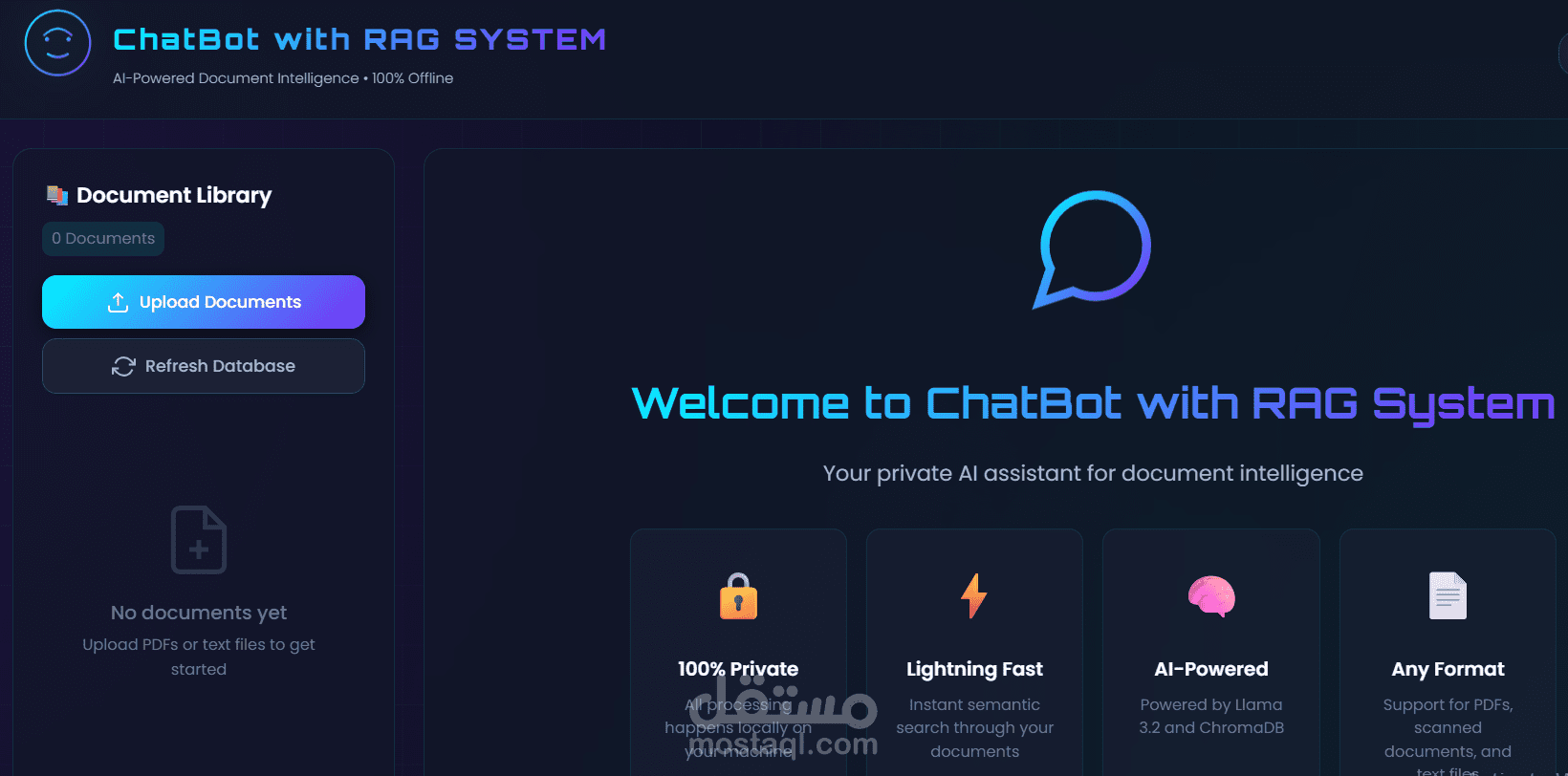 بناء نظام ذكاء اصطناعي مؤسسي (Enterprise RAG) لتحليل آلاف المستندات وتتبع المتطلبات آلياً (100% Offline)
