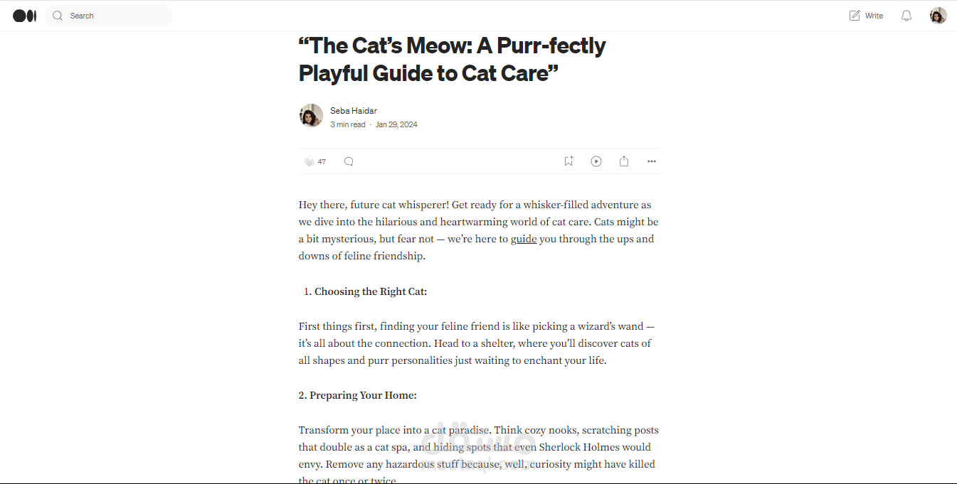 “The Cat’s Meow: A Purr-fectly Playful Guide to Cat Care”