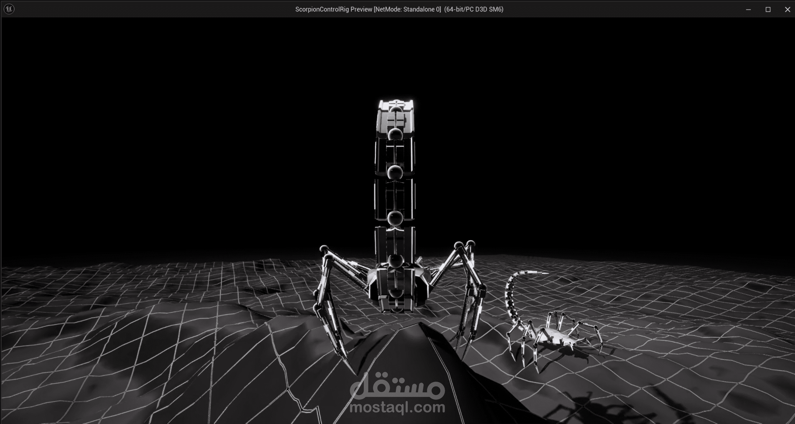 تطوير نظام Control Rig إجرائي لعقرب باستخدام Unreal Engine 5