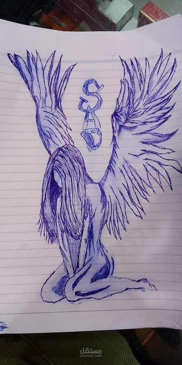 رسم بورترية فحم+جاف+رصاص