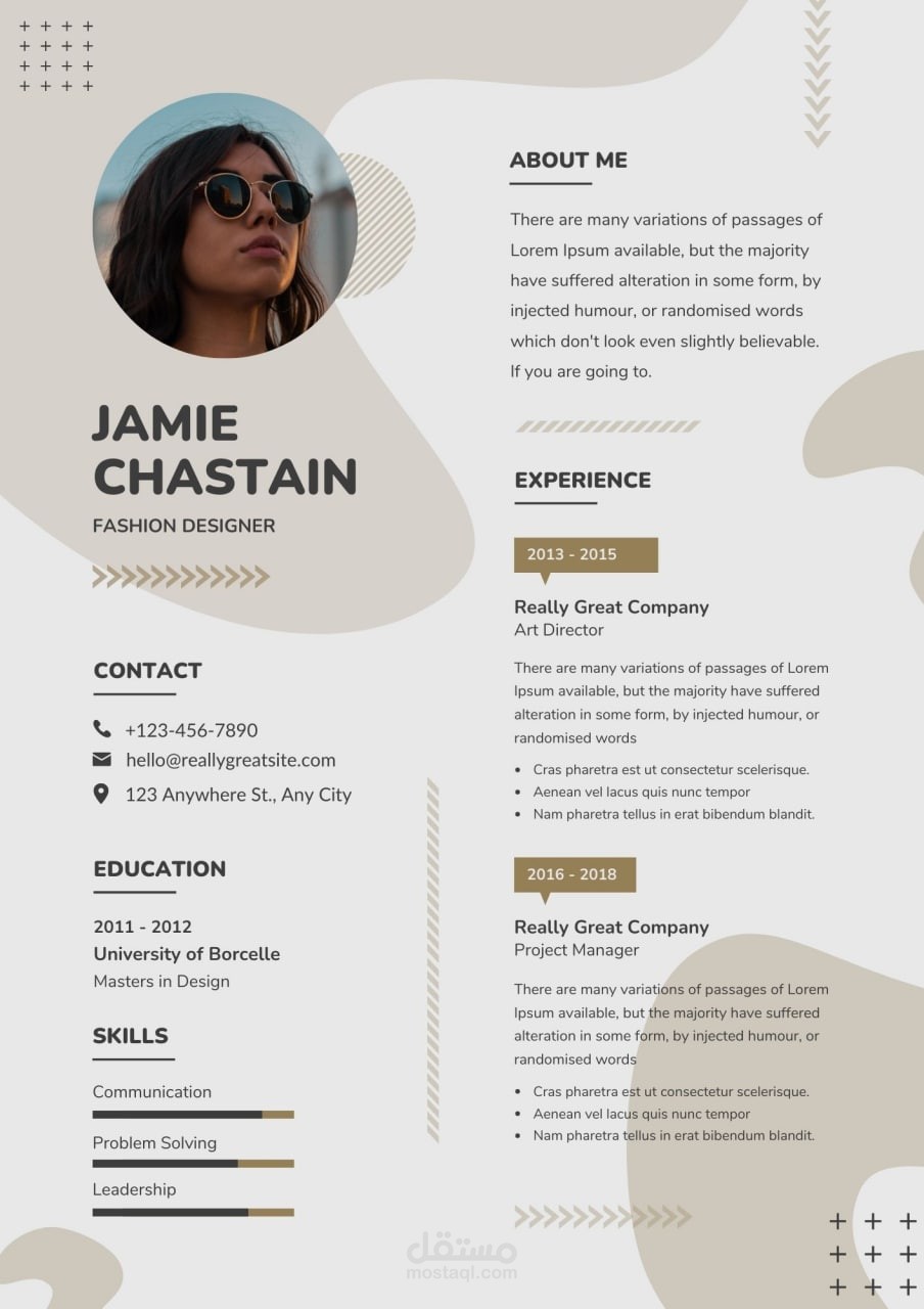 تصميم سير ذاتيه بطريقه احترافيه