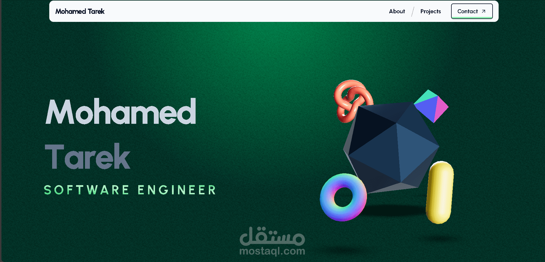 موقع ويب شخصي Personal Portfolio