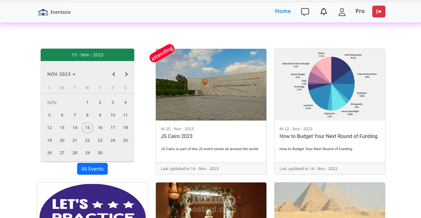 موقع خاص بالمناسبات سواء تنظيمها أو حضورها.