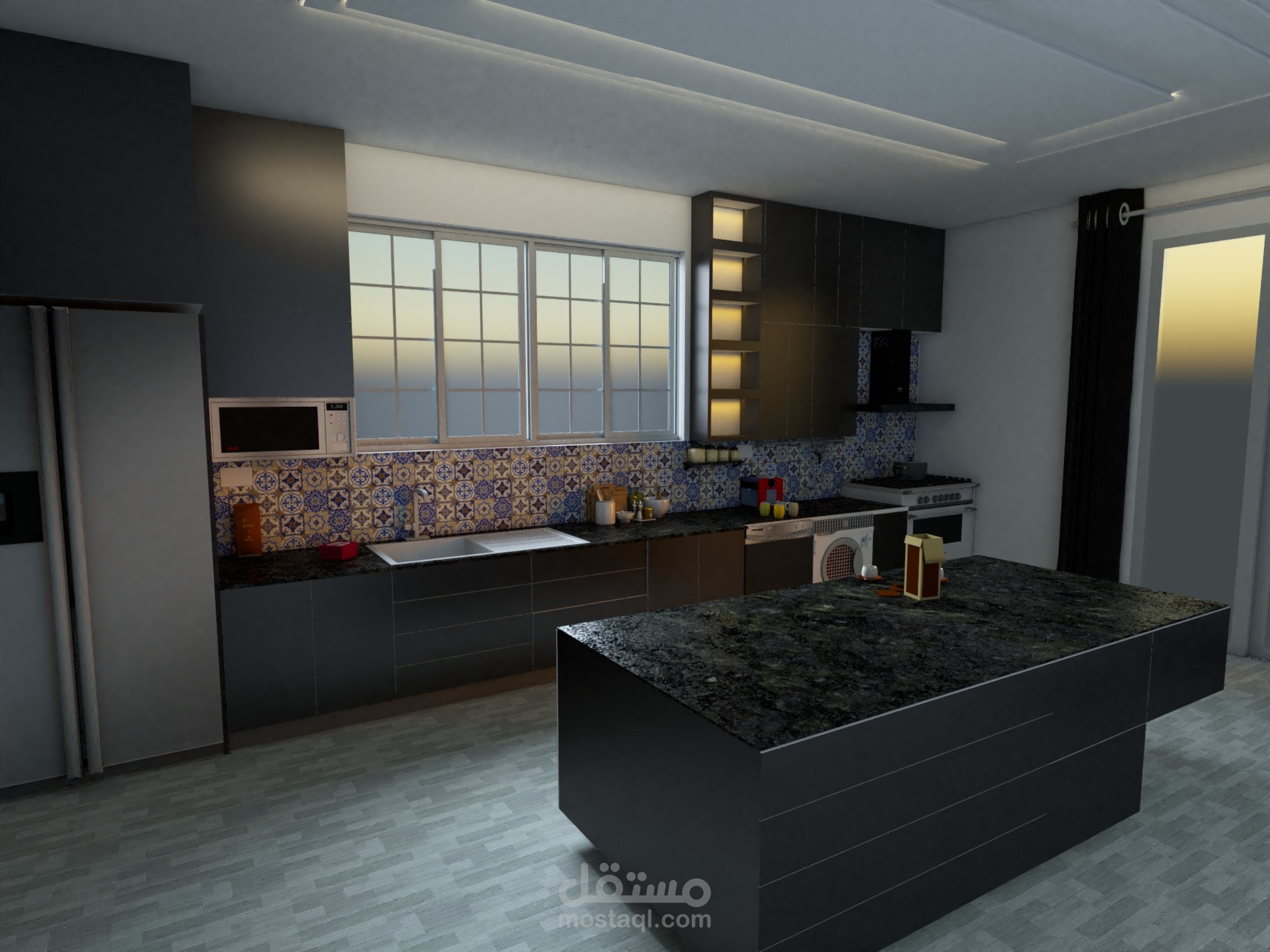 تصميم داخلي لمطبخ