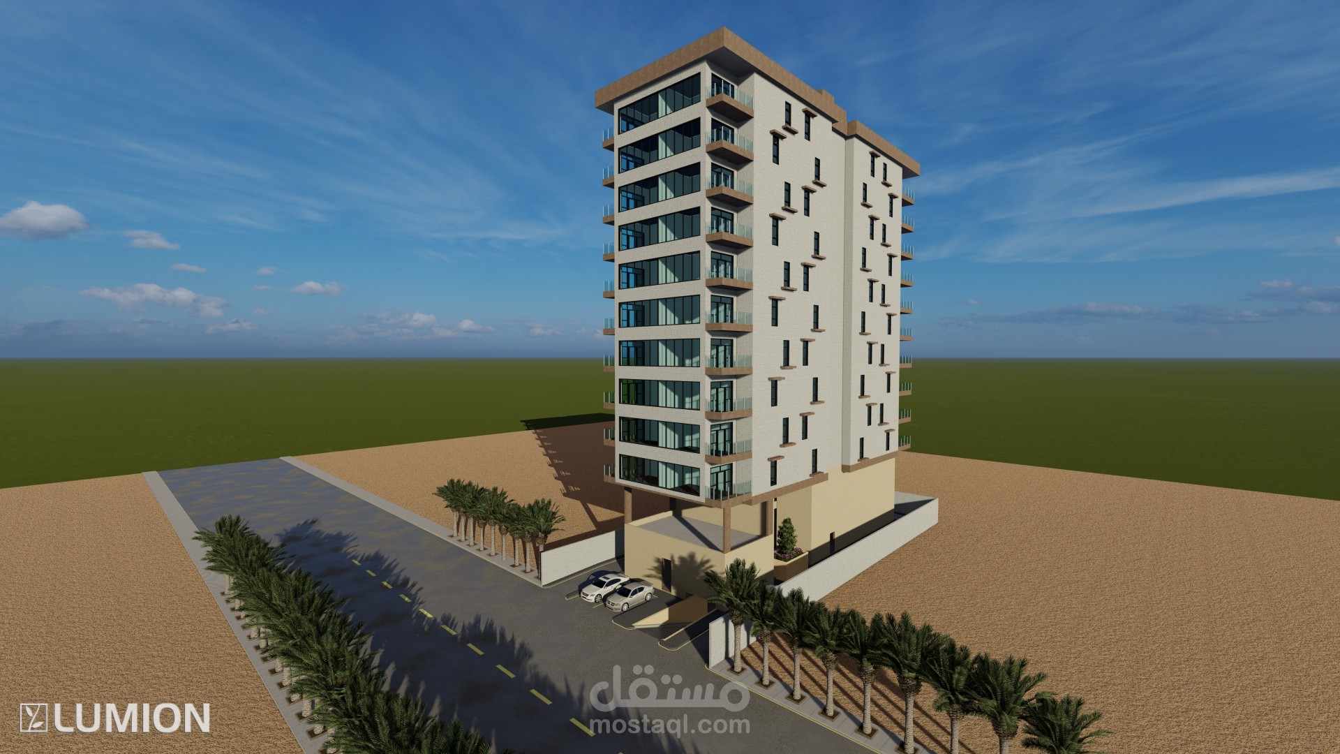 برج سكني عشرة طوابق ( لا يزال جاري العمل على التصاميم)