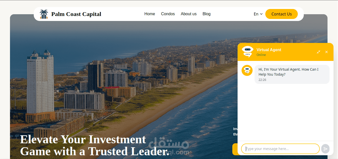 موقع شركة امريكية المتخصصة في الاستحواذ على العقارات غير المستغلة