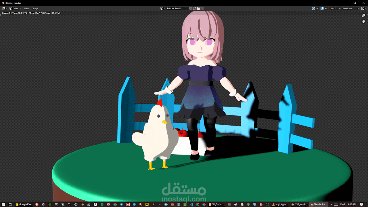 3d art with blender and rigging